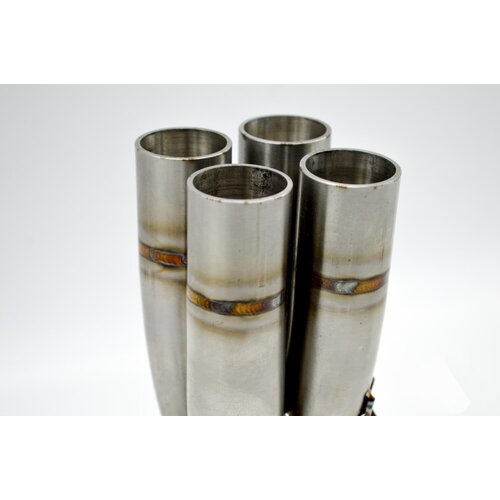 Dixerparts Exhaust Muffler Kit Upgrade for BMW K100/K1100 Cafe Racer | Adapter 4in1 Collector