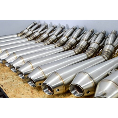 Dixerparts Exhaust Muffler Kit Upgrade for BMW K100/K1100 Cafe Racer | Adapter 4in1 Collector