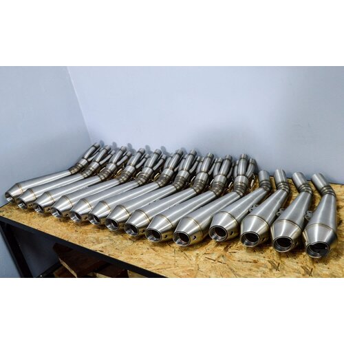 Dixerparts Uitlaatdemper Kit Upgrade voor BMW K100/K1100 Cafe Racer | Adapter 4in1 Collector