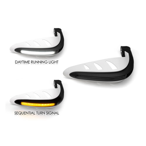 LED Handguards with Integrated Running Lights + Turn Signals