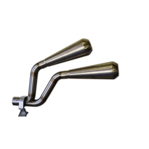 RMR Double pot d'échappement surélevé BMW K100 (acier inoxydable)