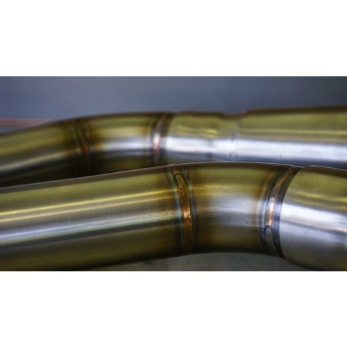 RMR High Mount Twin Exhaust Linkpipe BMW K100 (stainless steel)