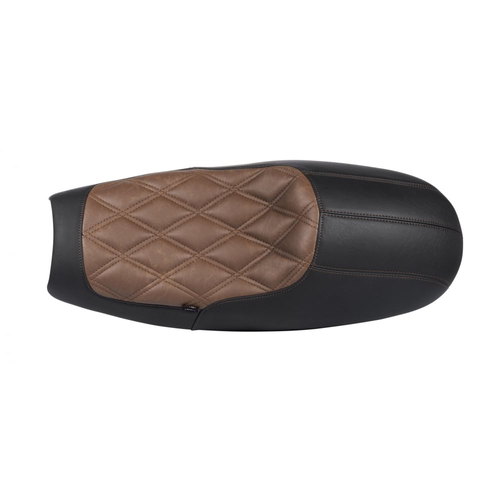 Motone Selle Bonneville Café Racer Diamond Stitch - Noir/Brun