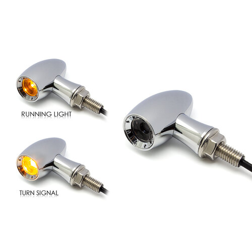 Chrome Mini LED Blinker Typ "Ladz"