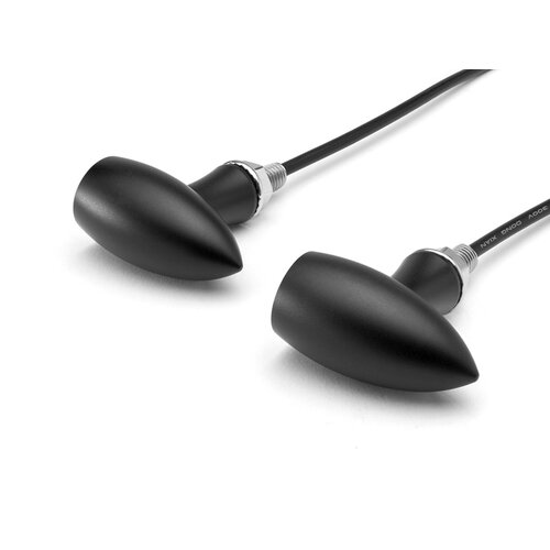 Schwarz/Chrome Mini LED Blinker Typ "Ladz"
