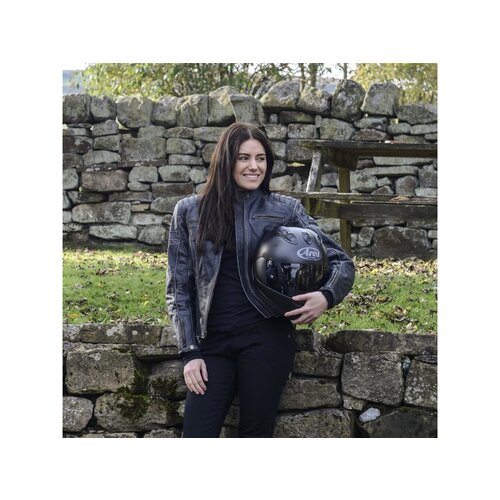 RST Black Roadster II CE Leather Motorcycle Jacket Ladies