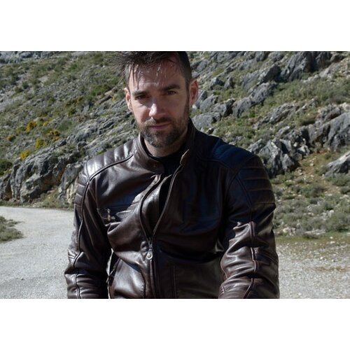 RST Brown Roadster II Leder Motorradjacke Herren