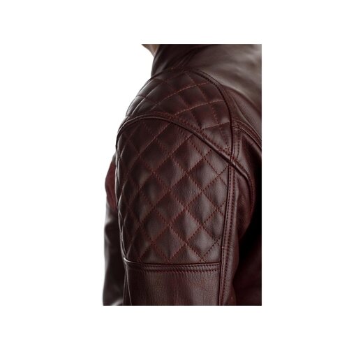 RST Red Brandish Leather Motorcycle Jacket Men