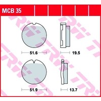 Honda CB Plaquettes de frein avant MCB35