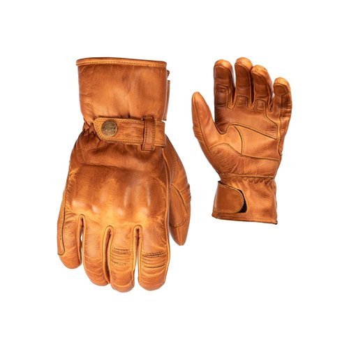 RST Gants de moto en cuir marron Roadster II