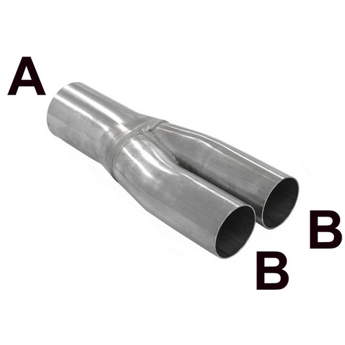 Simons Y-piece stainless steel from 50.8 mm to 2x 50,8 mm