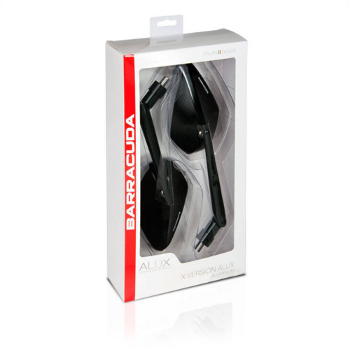 Barracuda Universal X-Version B-Lux Spiegels Stuur Montage Paar | Zwart