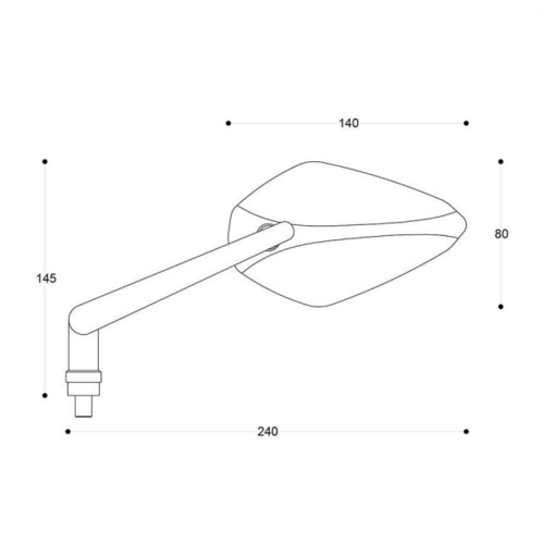 Barracuda Universal X-Version B-Lux Spiegels Stuur Montage Paar | Zwart