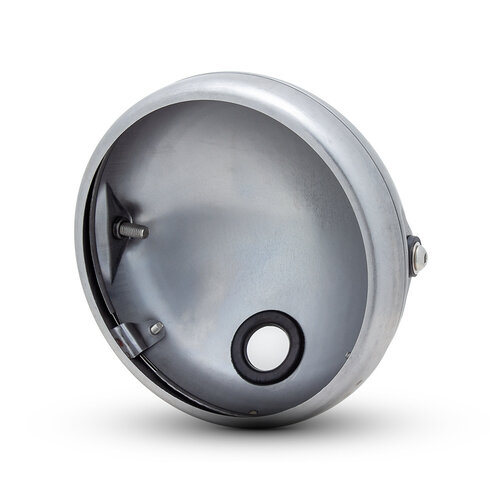 7 Inch Raw Unpainted Metal Headlight Housing + Bezel Shorty