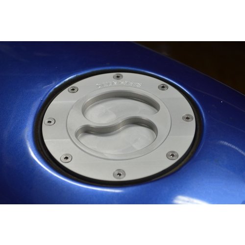 Dixerparts Tankdeckel für BMW K75/K100/K1100 Cafe Racer Scrambler | Silber