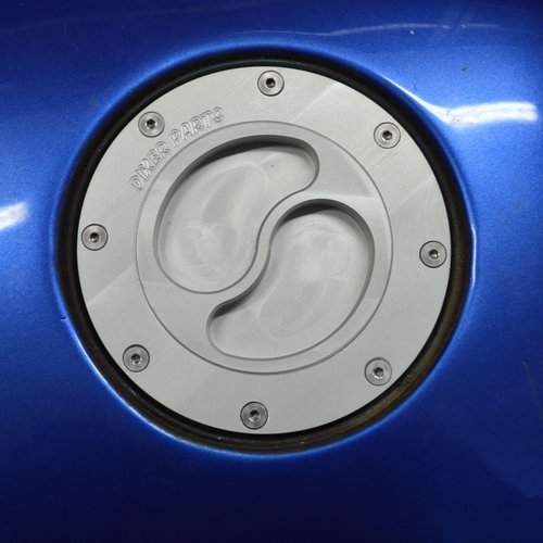 Dixerparts Tankdeckel für BMW K75/K100/K1100 Cafe Racer Scrambler | Silber