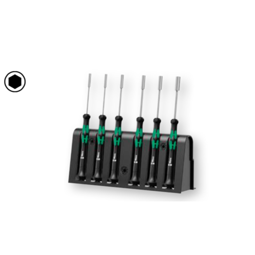 Wera Micro-dopschroevendraaierset 6 delig Kraftform 2069/6