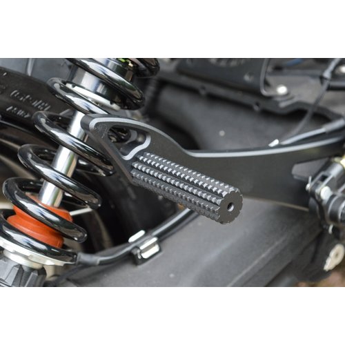 Dixerparts Ensembles de Repose-Pieds DUAL Avant et Arrière pour BMW K100/K75/K1100 Cafe Racer Scrambler | Le Noir