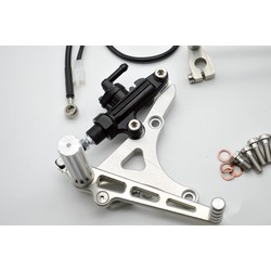 Rear Sets Driver’s Footrest Front for BMW K100/K75/K1100 Cafe Racer | Short, Silver