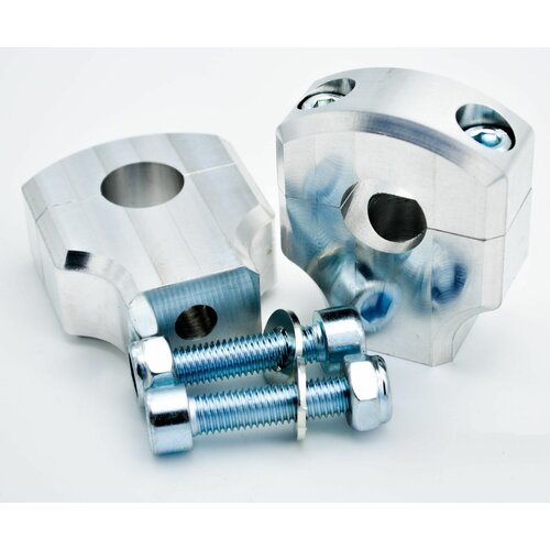 Dixerparts Risers Handlebar Atachment – 28.6 mm FATBAR | Silver, Aluminum