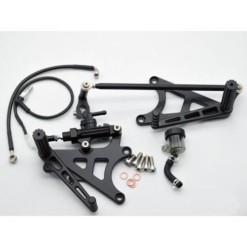 Dixerparts Driver’s Footrest Front Sets MODEL - 1B (Long) for BMW K100/K75/K1100 Cafe Racer Scrambler | Black