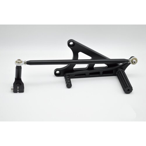 Dixerparts Chauffeurs Voetsteun Voorsets MODEL - 1B (Lang) voor BMW K100/K75/K1100 Cafe Racer Scrambler | Zwart