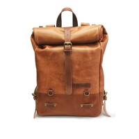 Rugtas - Klassieke Roll Top Vintage Tan