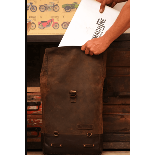 Trip Machine Backpack Pannier - Classic Roll Top Tobacco