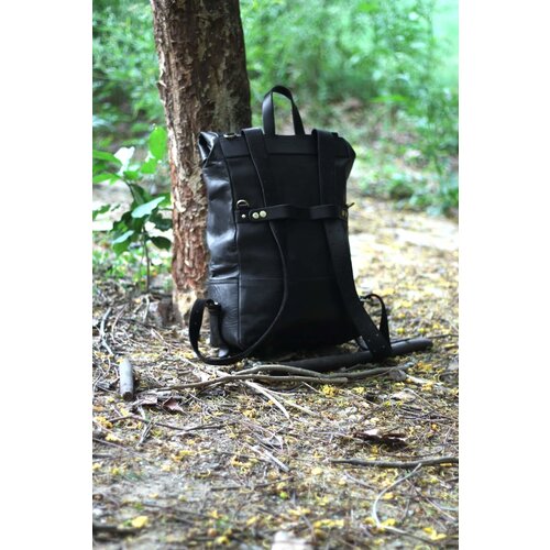 Trip Machine Backpack Pannier - Classic Roll Top Black