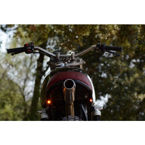 Kellermann Atto DF Integral LED Mini Clignotant avec Verre Clair 3 en 1 | Le Noir