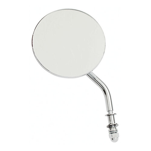 Miroir rond de 3 pouces - long / court et noir / chrome