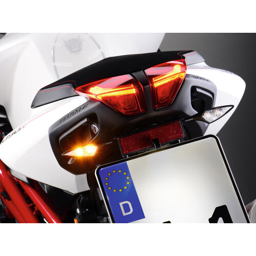 Kellermann Micro Rhombus Extreme Blinker mit Klarglas Vorne Rechts Und Hinten Links | Chrom