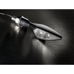 Clignotant Micro Rhombus Extreme avec Verre Transparent Avant Droit et Arrière Gauche | Le Noir