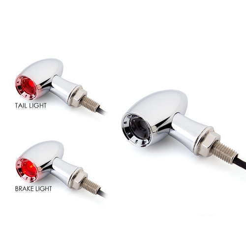 Chrom Mini LED Rückleuchten Typ "Ladz"