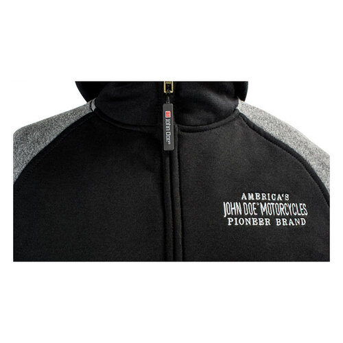 John Doe Zip Hoodie | Black, Grey