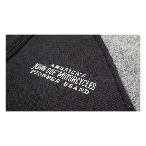 John Doe Hoodie Met Rits | Zwart Grijs