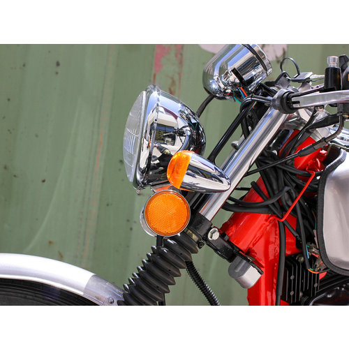 Clignotants Bullet classiques marqués E Chrome / Noir