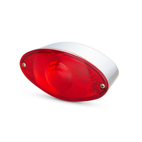 Oval E-marked Stop / Taillight Chrome / Black