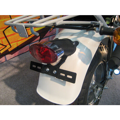 Oval E-marked Stop / Taillight Chrome / Black