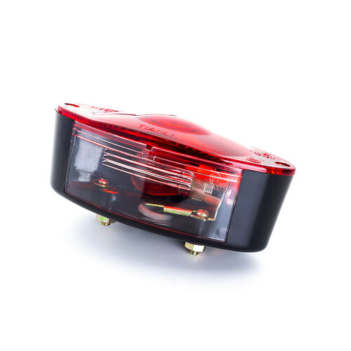 Oval E-marked Stop / Taillight Chrome / Black
