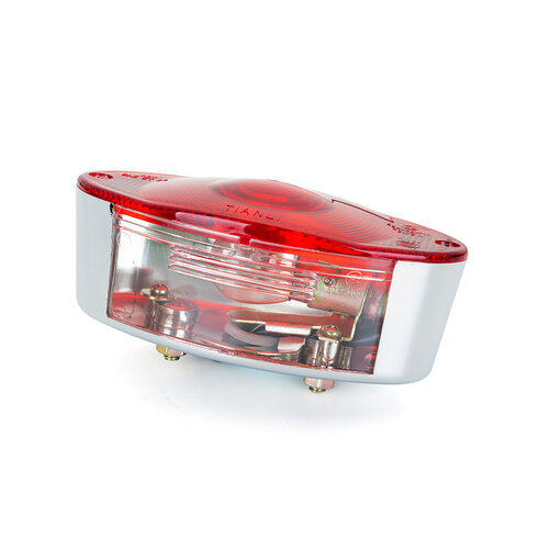 Oval E-marked Stop / Taillight Chrome / Black