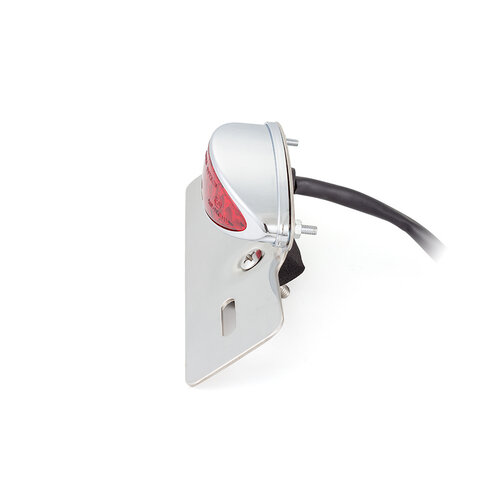 LED Chrome Rücklicht mit Kennzeichenhalter