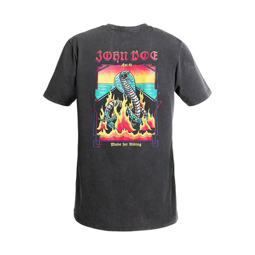 John Doe Slang in Brand T-shirt | Fade-out Zwart