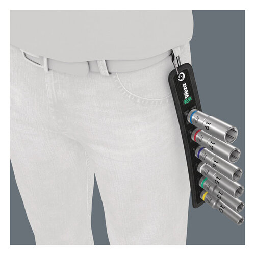 Wera 6-Piece Socket Belt 1/2” Deep