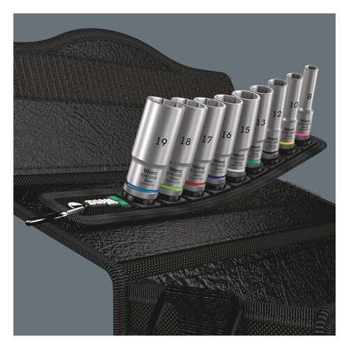 Wera 9-Piece Socket Belt 3/8” Deep