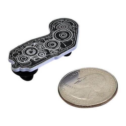 Biltwell Broche émail 4 cam - Noir / Blanc