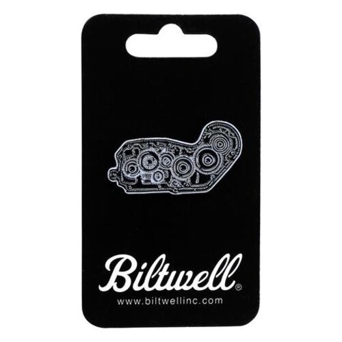 Biltwell Emaille Pin 4 Cam - Zwart / Wit