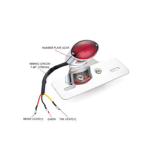 Achterlicht Oldskool "Delaware Chrome"