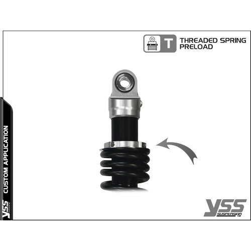 YSS ME-CB-302-T Alu/Noir pour BMW K75/K100  (Lengte personnalisé)