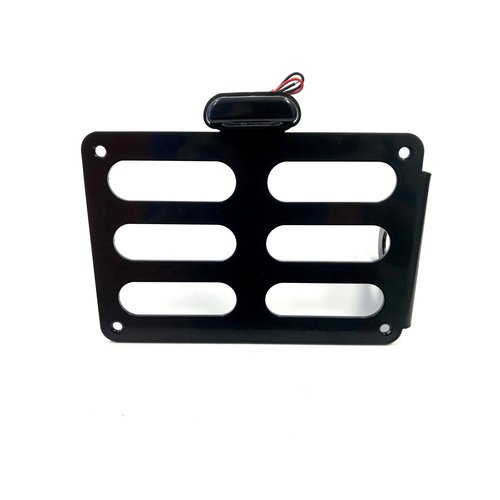 MCU Side Mount "Slotted" met kentekenplaatverlichting - Zwart